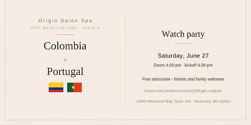 Match Day at Origin \u2014 World Cup Watch Party