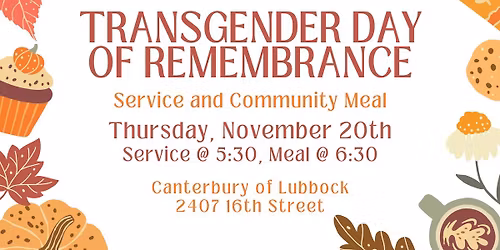 Transgender Day of Remembrance: Community Meal & Service