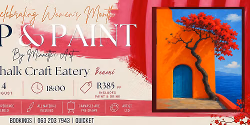 Sip & Paint - Benoni Chalk Craft Eatery - Women\u2019s Month