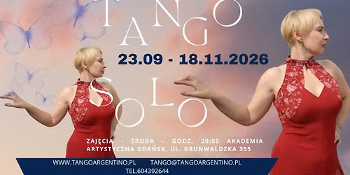 Nowy kurs tanga solo dla pa\u0144- 23.09-18.11.2026 - \u015broda 20:00-21:00