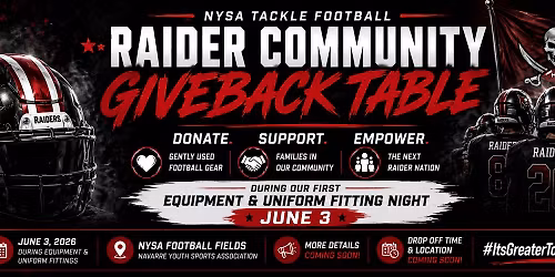 \ud83c\udff4\u200d\u2620\ufe0f Raider Community Giveback Table