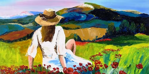 Kreat\u00edv K\u00e1v\u00e9 szegedi olajfest\u00e9s: Toszk\u00e1n pipacsok