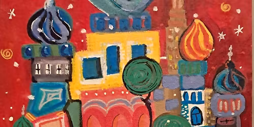 Make Art with Dee - Christmas Scene Hundertwasser style