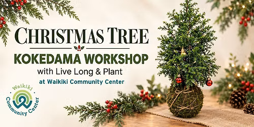 Christmas Tree Kokedama: Festive Moss-Ball Workshop