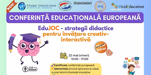 Conferin\u021b\u0103 european\u0103 online \u201e\u0218coala pozitiv\u0103 - strategii \u0219i resurse pedagogice\u201d