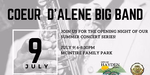 Hayden Summer Concert Series-Coeur d'Alene Big Band
