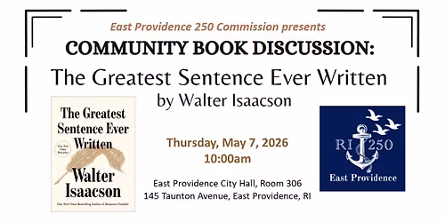 Community Book Discussion: The Greatest Sentence Ever Written