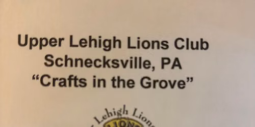 Upper Lehigh Lions Club Crafts in the Grove