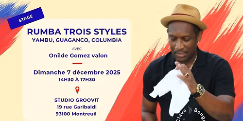 Stage Rumba trois styles : Yambu, Guaganco, Columbia.