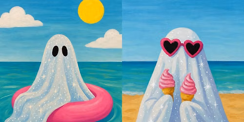 Kids Camp Summer Ghost Acrylic Painting Class