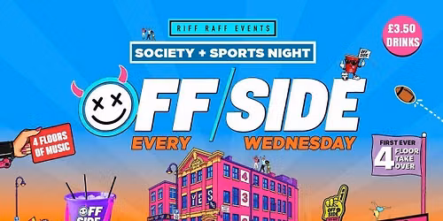 OFFSIDE @ YES \ud83d\ude08 FIRST EVER 4 FLOOR TAKEOVER! \u00a35 Buckets \ud83e\udea3 \u00a33.50 Drinks! \ud83e\udd64 HUGE ROOFTOP TERRACE + MORE