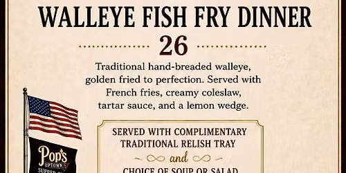 Fish Fry-Days at Pop\u2019s Uptown Supper Club