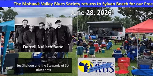 MVBS FREE BLUES PICNIC WITH DARRELL NULISCH! @ WATERFRONT PARK, SYLVAN BEACH