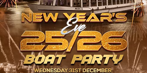 NYE London 2025\/25 Fireworks View Thames Boat Party