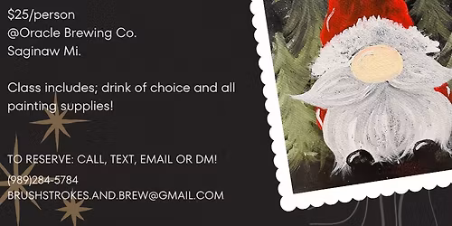 Brushstrokes & Brews - Christmas Gnome @Oracle Brewing Co