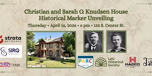 Christian and Sarah O. Knudsen House Historical Marker Unveiling