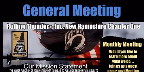 Rolling Thunder NH Chapter 1 General Meeting