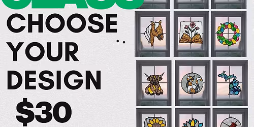 Faux Stained Glass Workshop Saturday March 14th @2:30 PM $30