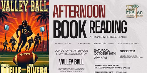 Valley Ball | Afternoon Book Reading at McAllen Heritage 