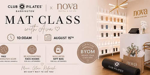 Mat Class with Ava | Club Pilates Barrington X Nova Medical & Day Spa
