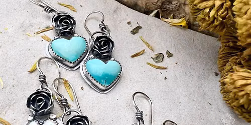 "Make it at Meltdown" Blooming Heart Earrings