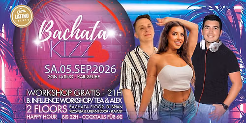 BACHATA KIZZ \u2013 BACHATA WORKSHOP GRATIS \ud83c\udf89 - SON LATINO