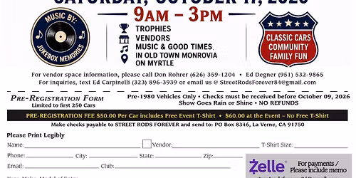 Street Rods Forever Monrovia Car Show
