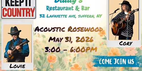 Acoustic Rosewood LIVE at Diddys