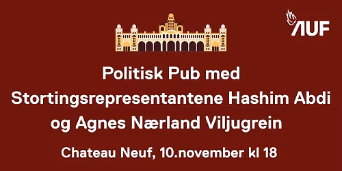 Politisk Pub med Hashim Abdi og Agnes N\u00e6rland Viljugrein