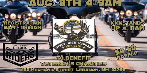 14th Annual Rich Madore Memorial Ride To Benefit Veteran's Charities