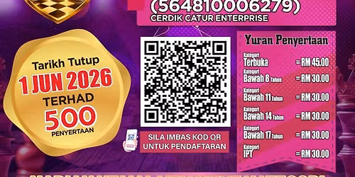 KEJOHANAN CATUR TERBUKA PIALA DATUK BANDAR PETALING JAYA 2026