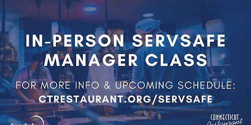 ServSafe Manager Class | September 8 | Rocky Hill