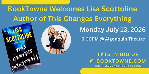 BookTowne Welcomes Lisa Scottoline Author of This Changes Everything