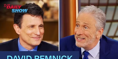 Jon Stewart talks with David Remnick