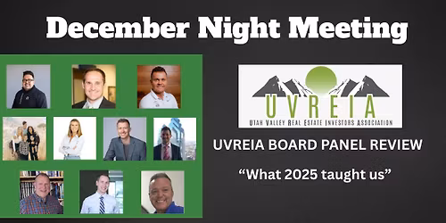 December 2025 Night Meeting with the UVREIA Board