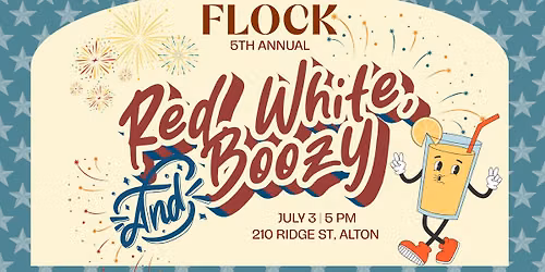 July 3rd at FLOCK: Fireworks Show Views, Food Trucks, and Live Music!