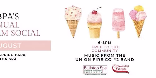 Ballston Spa Concerts in the Park: Union Fire Co. Band + Annual Ice Cream Social