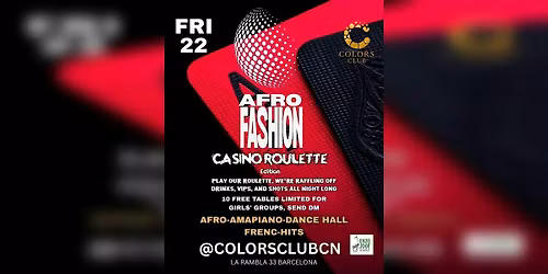 Afro Fashion Party Barcelona | Casino Roulette Edition