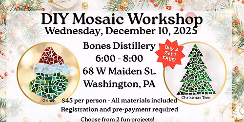 DIY Mosaic Workshop @Bones Distillery