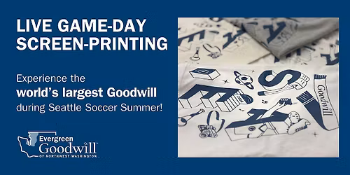 Live, game-day screen-printing at the world\u2019s largest Goodwill