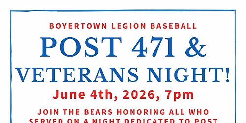 Post 471 & Veterans Night: Bears vs Post 217