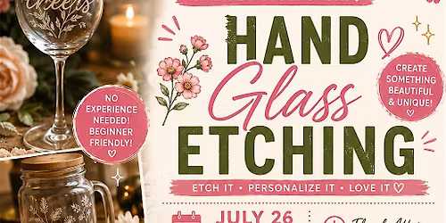 Glass Etching: Floral Affairs After Hours: Crafting in Bloom