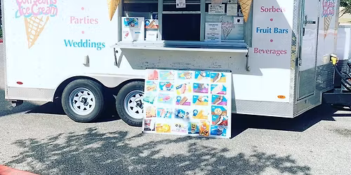 Cori Jean Ice Cream Trailer Serving at Langdon Community Pool