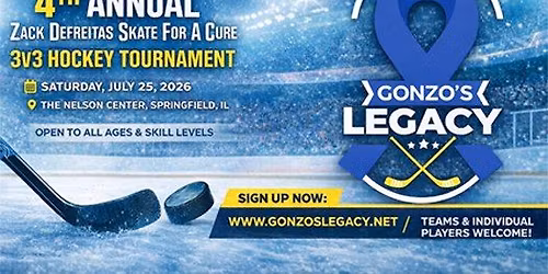 THE ZACK DEFREITAS SKATE FOR A CURE 3V3 HOCKEY TOURNAMENT