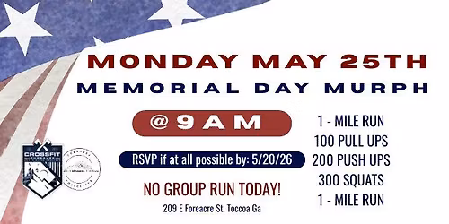 Memorial Day Murph Workout!