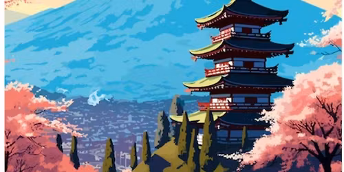 Nordskogen 12th Night: Snow on Mt Fuji