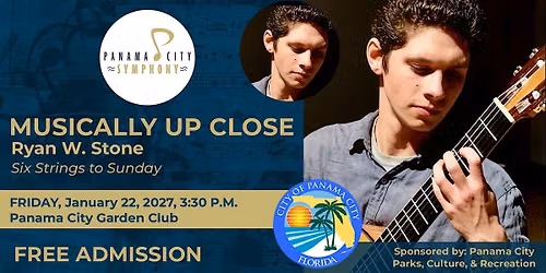 MUSICALLY UP CLOSE, Ryan Stone, Classical Guitarist, FREE EVENT!