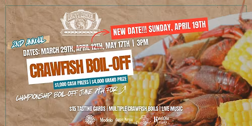April 19th Crawfish Boil-Off Entry Fee