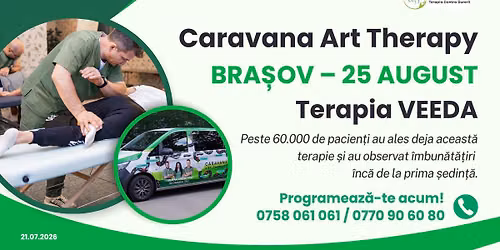 Pe 25 august, Caravana Art Therapy se \u00eentoarce \u00een Bra\u0219ov cu Terapia VEEDA