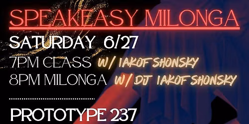 Iakof Shonsky at Speakeasy Milonga